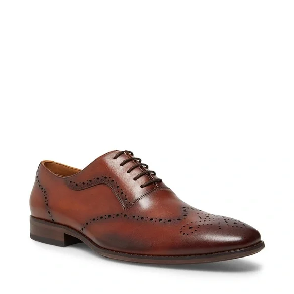 Steve Madden Dimas Tan Leather Shoe S H Ö E T E M P L E | Steve Madden Daedric Derby shoes in  main image 4